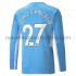 Maillot Manchester City Joao Cancelo 27 Tenue Domicile 2021-2022 Manche Longue