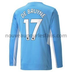 Maillot Manchester City Kevin De Bruyne 17 Tenue Domicile 2021-2022 Manche Longue