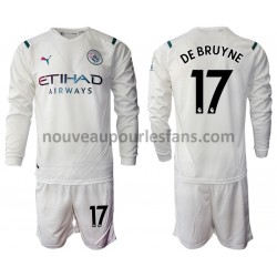 Maillot Manchester City Kevin De Bruyne 17 Enfant Tenue Extérieur 2021-2022 Manche Longue