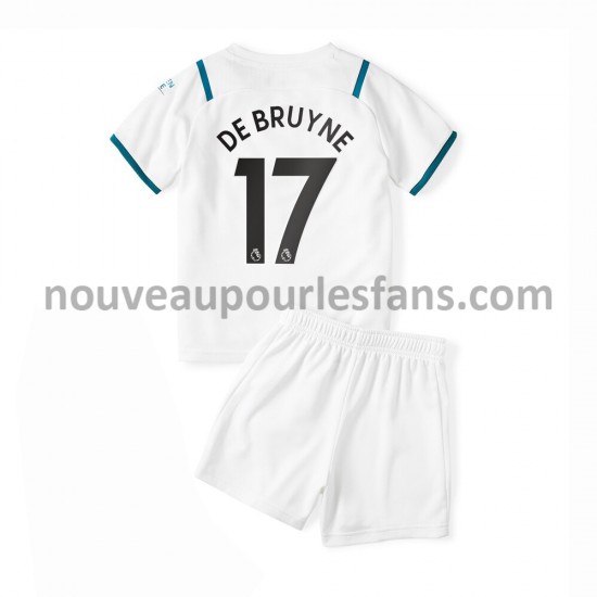 Maillot Manchester City Kevin De Bruyne 17 Enfant Tenue Extérieur 2021-2022 Manche Courte