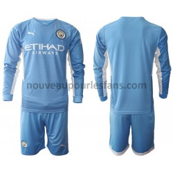 Maillot Manchester City Enfant Tenue Domicile 2021-2022 Manche Longue