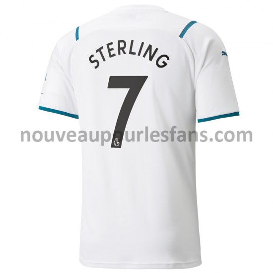 Maillot Manchester City Raheem Sterling 7 Tenue Extérieur 2021-2022 Manche Courte