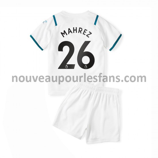 Maillot Manchester City Riyad Mahrez 26 Enfant Tenue Extérieur 2021-2022 Manche Courte