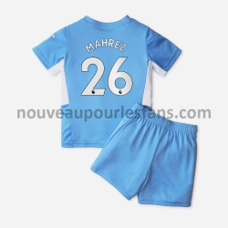 Maillot Manchester City Riyad Mahrez 26 Enfant Tenue Domicile 2021-2022 Manche Courte