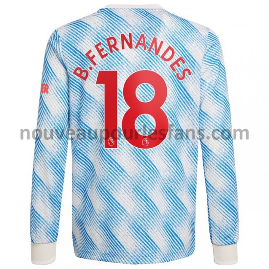 Maillot Manchester United Bruno Fernandes 18 Tenue Extérieur 2021-2022 Manche Longue