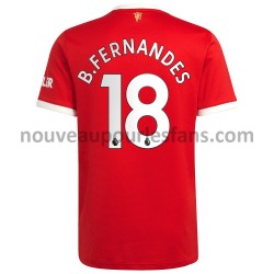 Maillot Manchester United Bruno Fernandes 18 Tenue Domicile 2021-2022 Manche Courte