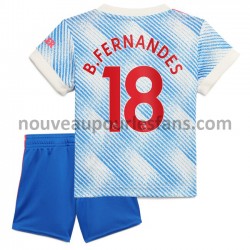 Maillot Manchester United Bruno Fernandes 18 Enfant Tenue Extérieur 2021-2022 Manche Courte