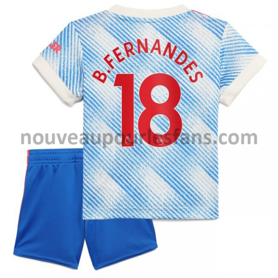 Maillot Manchester United Bruno Fernandes 18 Enfant Tenue Extérieur 2021-2022 Manche Courte