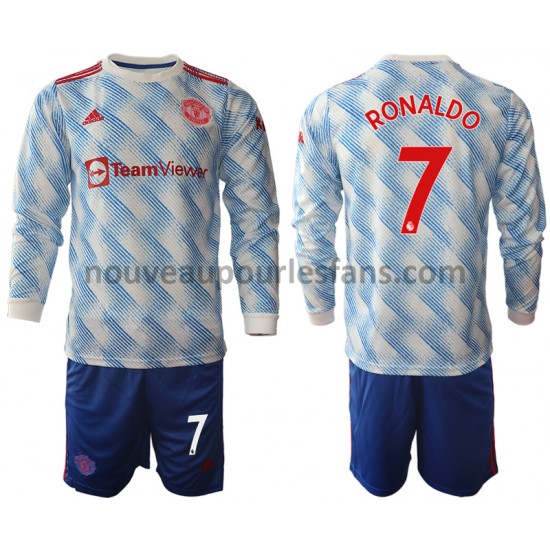 Maillot Manchester United Cristiano Ronaldo 7 Enfant Tenue Extérieur 2021-2022 Manche Longue