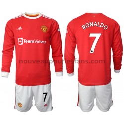Maillot Manchester United Cristiano Ronaldo 7 Enfant Tenue Domicile 2021-2022 Manche Longue