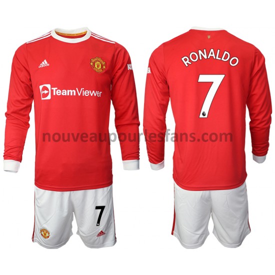 Maillot Manchester United Cristiano Ronaldo 7 Enfant Tenue Domicile 2021-2022 Manche Longue