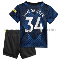 Maillot Manchester United Donny van de Beek 34 Enfant Tenue 3ème 2021-2022 Manche Courte