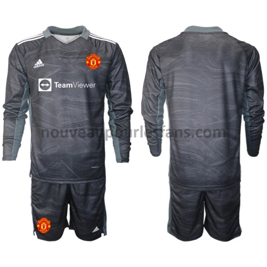 Maillot Manchester United Gardien Enfant Tenue Extérieur 2021-2022 Manche Longue