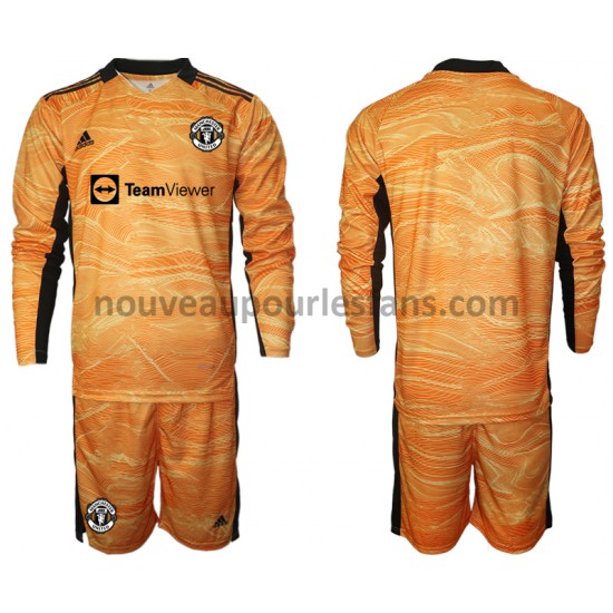 Maillot Manchester United Gardien Enfant Tenue Domicile 2021-2022 Manche Longue