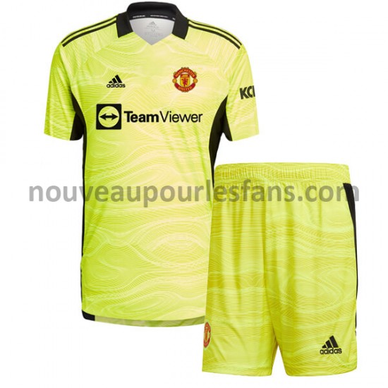 Maillot Manchester United Gardien Enfant Tenue Domicile 2021-2022 Manche Courte