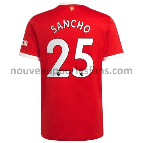 Maillot Manchester United Jadon Sancho 25 Tenue Domicile 2021-2022 Manche Courte