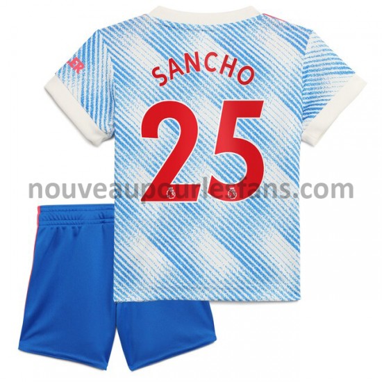 Maillot Manchester United Jadon Sancho 25 Enfant Tenue Extérieur 2021-2022 Manche Courte