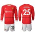 Maillot Manchester United Jadon Sancho 25 Enfant Tenue Domicile 2021-2022 Manche Longue
