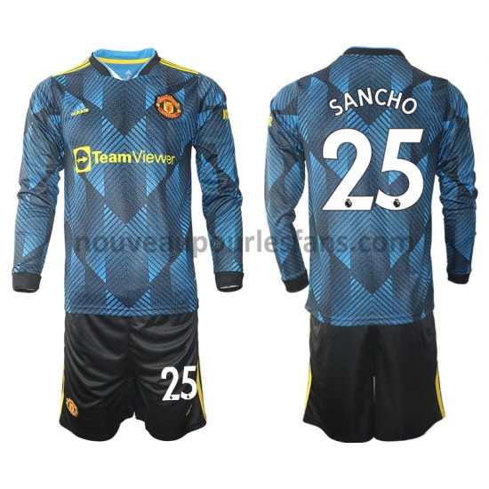 Maillot Manchester United Jadon Sancho 25 Enfant Tenue 3ème 2021-2022 Manche Longue