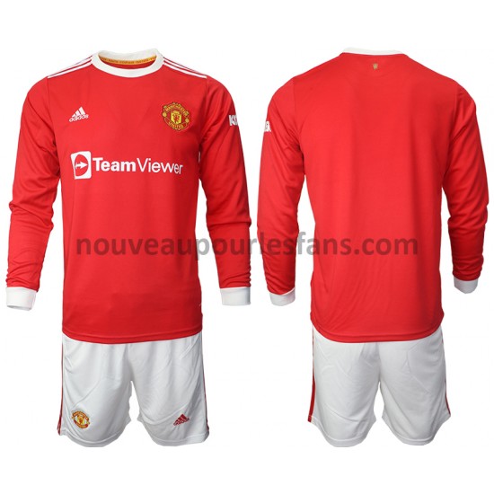 Maillot Manchester United Enfant Tenue Domicile 2021-2022 Manche Longue