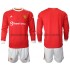 Maillot Manchester United Enfant Tenue Domicile 2021-2022 Manche Longue