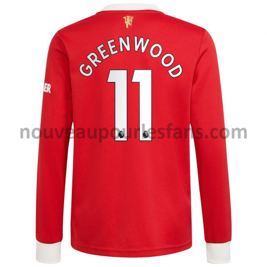 Maillot Manchester United Mason Greenwood 11 Tenue Domicile 2021-2022 Manche Longue