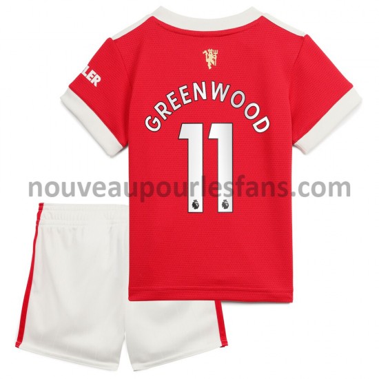 Maillot Manchester United Mason Greenwood 11 Enfant Tenue Domicile 2021-2022 Manche Courte