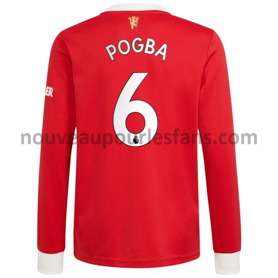 Maillot Manchester United Paul Pogba 6 Tenue Domicile 2021-2022 Manche Longue