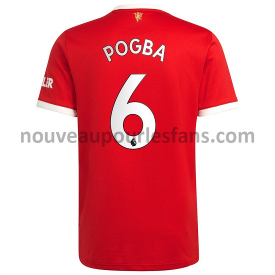 Maillot Manchester United Paul Pogba 6 Tenue Domicile 2021-2022 Manche Courte
