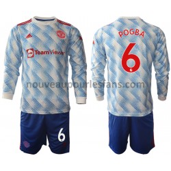 Maillot Manchester United Paul Pogba 6 Enfant Tenue Extérieur 2021-2022 Manche Longue