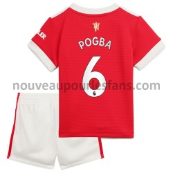 Maillot Manchester United Pogba 6 Enfant Tenue Domicile 2021-2022 Manche Courte