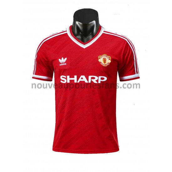Maillot Manchester United Retro Tenue Domicile 1986 Manche Courte
