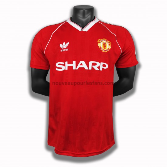 Maillot Manchester United Retro Tenue Domicile 1988 Manche Courte