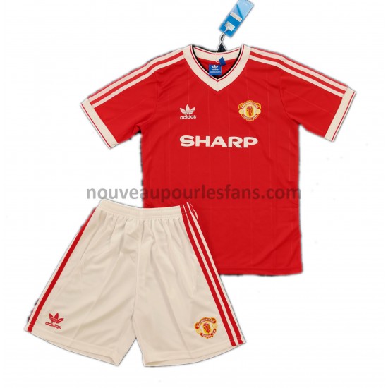 Maillot Manchester United Retro Enfant-Tenue Domicile 1984 Manche Courte