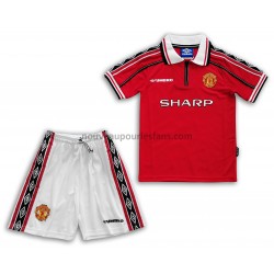 Maillot Manchester United Retro Enfant-Tenue Domicile 1998-1999 Manche Courte