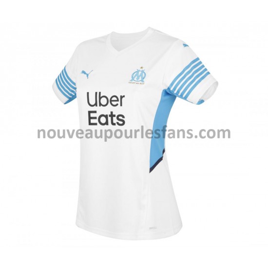 Maillot Olympique de Marseille Damen Tenue Domicile 2021-2022 Manche Courte