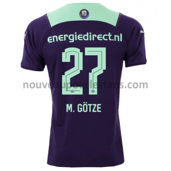Maillot PSV Eindhoven Mario Götze 27 Tenue Extérieur 2021-2022 Manche Courte