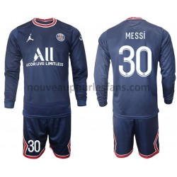 Maillot Paris Saint-Germain MESSI 30 Enfant Tenue Domicile 2021-2022 Manche Longue