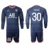 Maillot Paris Saint-Germain MESSI 30 Enfant Tenue Domicile 2021-2022 Manche Longue