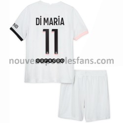 Maillot Paris Saint-Germain Di Maria 11 Enfant Tenue Extérieur 2021-2022 Manche Courte