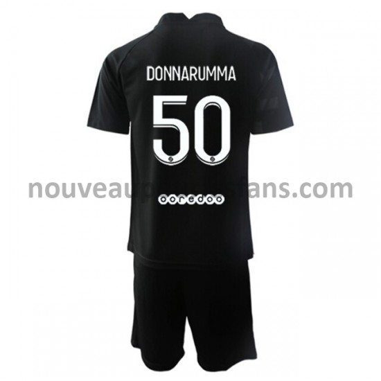 Maillot Paris Saint-Germain Gardien Gianluigi Donnarumma 50 Enfant Tenue Extérieur 2021-2022 Manche Courte