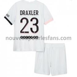Maillot Paris Saint-Germain Julian Draxler 23 Enfant Tenue Extérieur 2021-2022 Manche Courte