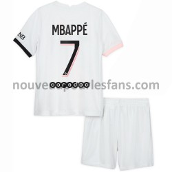 Maillot Paris Saint-Germain Kylian Mbappé 7 Enfant Tenue Extérieur 2021-2022 Manche Courte