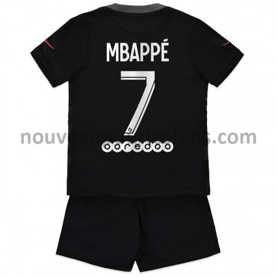 Maillot Paris Saint-Germain Kylian Mbappé 7 Enfant Tenue 3ème 2021-2022 Manche Courte