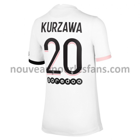 Maillot Paris Saint-Germain Layvin Kurzawa 20 Tenue Extérieur 2021-2022 Manche Courte