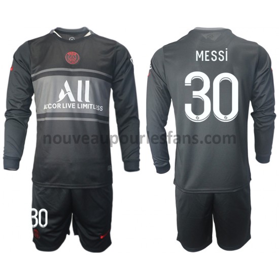Maillot Paris Saint-Germain Lionel Messi 30 Enfant Tenue 3ème 2021-2022 Manche Longue