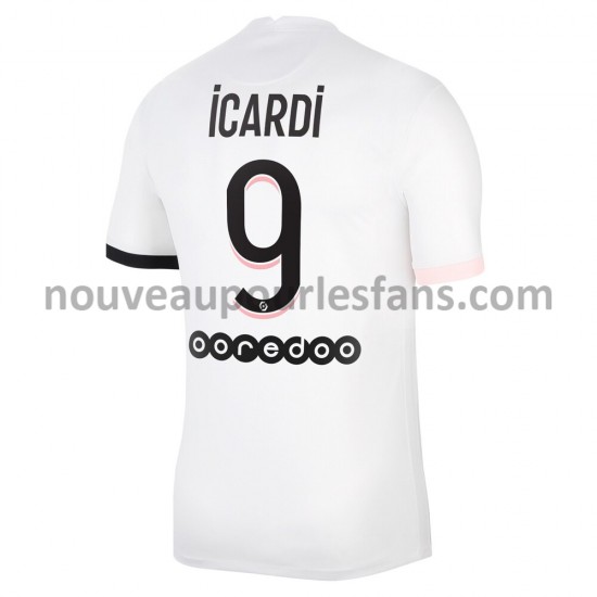 Maillot Paris Saint-Germain Mauro Icardi 9 Tenue Extérieur 2021-2022 Manche Courte