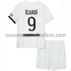 Maillot Paris Saint-Germain Mauro Icardi 9 Enfant Tenue Extérieur 2021-2022 Manche Courte