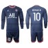 Maillot Paris Saint-Germain Neymar JR 10 Enfant Tenue Domicile 2021-2022 Manche Longue