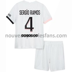 Maillot Paris Saint-Germain Sergio Ramos 4 Enfant Tenue Extérieur 2021-2022 Manche Courte